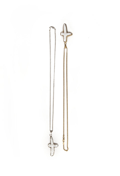 pearly cross chain