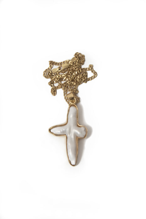 pearly cross chain