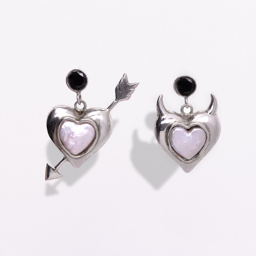Venosa Earrings Silver – Mudd Pearl