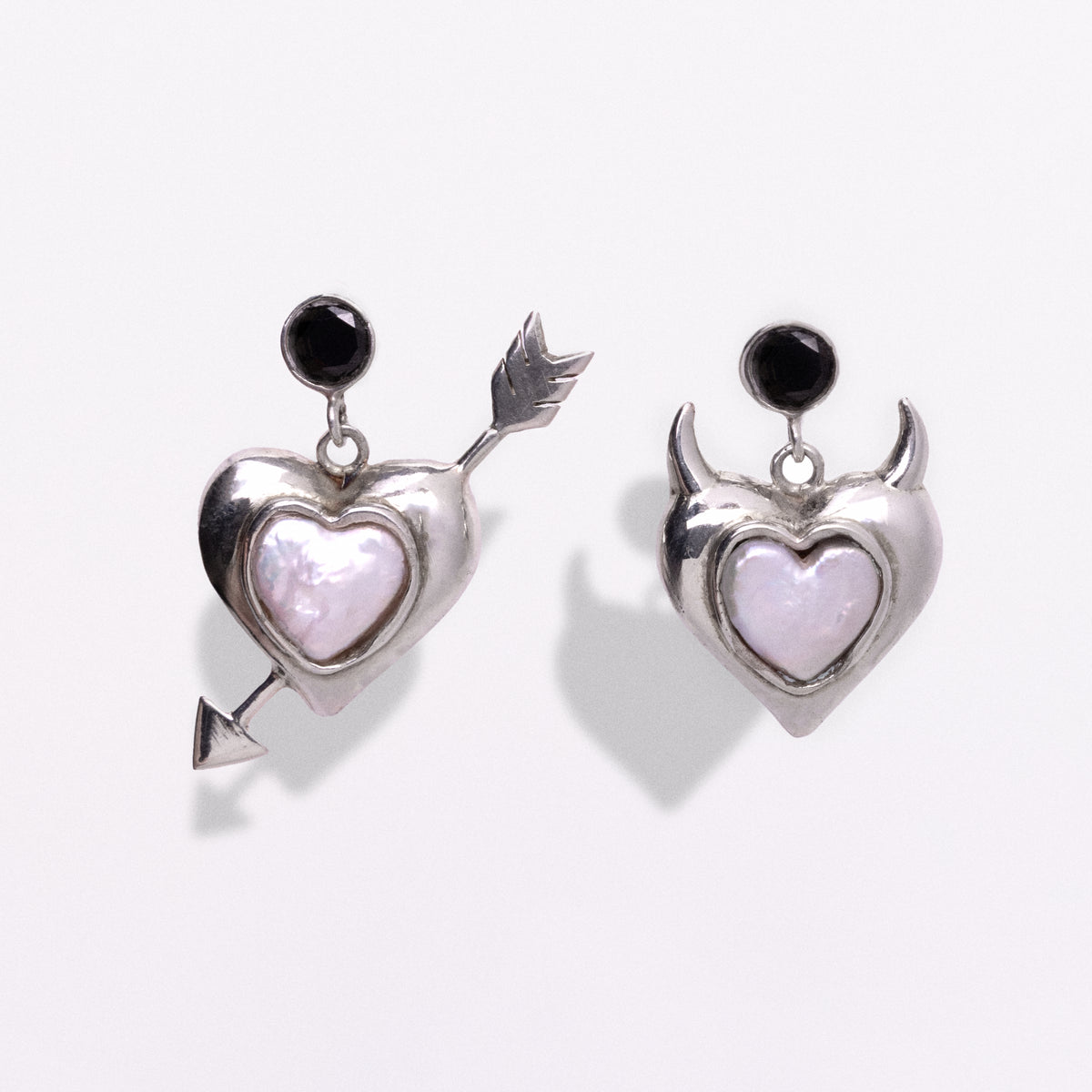 Venosa Earrings Silver – Mudd Pearl