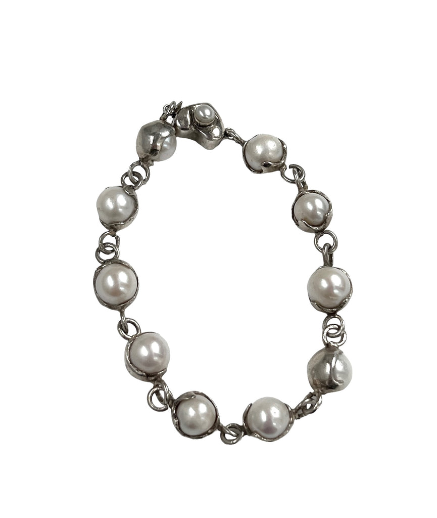 Wanda perlee シルバーリング＆ブレスレット Pearl Link Bracelet – Mudd Pearl