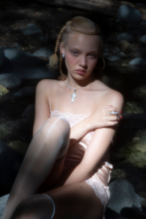 pearly cross chain