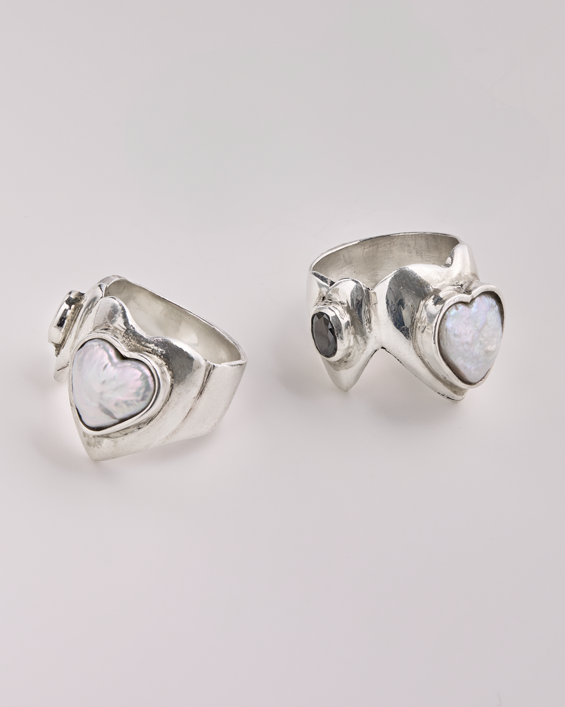 Venosa Ring Silver – Mudd Pearl
