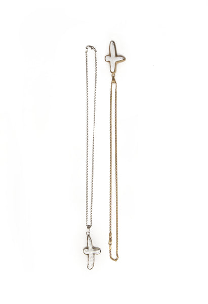 pearly cross chain – Mudd Pearl